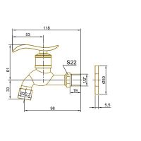 Кран для одного типа воды Bronze de Luxe 21599/1 Бронза — фото 2, Краны