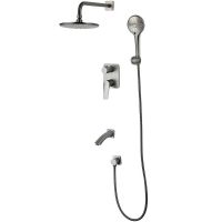 Душевая система Lemark Bronx LM3722GM Графит — фото 1, Встраиваемые душевые комплекты