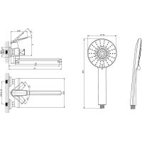 Товар: Смеситель для ванны Rush Nevis NE1735-51Black универсальный Черный матовый - фото 4 Смеситель для ванны Rush Nevis NE1735-51Black универсальный Черный матовый — фото 4, Для душа и ванны