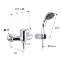 Товар: Смеситель для душа Remer Kiss K39 Хром - фото 2 Смеситель для душа Remer Kiss K39 Хром — фото 2, Смеситель для душа