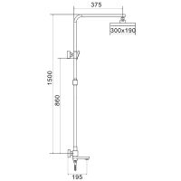 Товар: Душевая система Rose R10 R1096 с термостатом Хром - фото 2 Душевая система Rose R10 R1096 с термостатом Хром — фото 2, Душевые системы