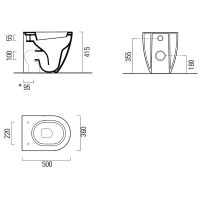 Товар: Унитаз GSI Pura 880411 приставной Белый глянцевый без сиденья - фото 4 Унитаз GSI Pura 880411 приставной Белый глянцевый без сиденья — фото 4, Приставные унитазы