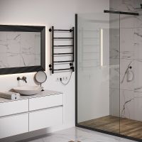 Электрический полотенцесушитель Aringa Киото 80x50 AR03005BL Черный — фото 4, Электрические полотенцесушители