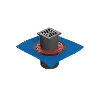 Душевой трап Square 10x10 см, вертикальный, матовый хром — фото 1, Трапы для душа