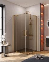 Душевой уголок CEZARES SLIDER-AH-2-70/80-100/110-BR-BORO — фото 1, Прямоугольные душевые уголки