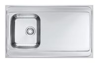 Мойка для кухни накладная CLASSIC PRO 70 SAT-90 1000X600 в комплекте с сифоном 1130551, — фото 1, Кухонные мойки