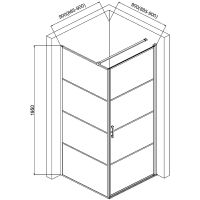 Товар: Душевой уголок AQUAme 90x90 R AQM5215-RH-9 профиль Черный матовый стекло прозрачное - фото 2 Душевой уголок AQUAme 90x90 R AQM5215-RH-9 профиль Черный матовый стекло прозрачное — фото 2, Душевые уголки
