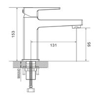 Смеситель для раковины Rose R28H R2801H Черный матовый — фото 2, Смесители для раковины