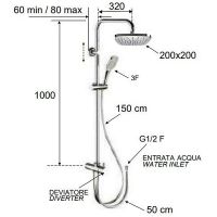 Товар: Душевая система Remer 330X8CPAD20NRA Хром - фото 2 Душевая система Remer 330X8CPAD20NRA Хром — фото 2, Душевые стойки