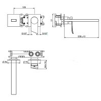 Смеситель для раковины Gattoni Soffio 8139/81DS Темный никель шлифованный — фото 2, Смесители для раковины