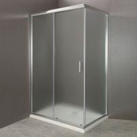 Душевой уголок BelBagno Uno AH-1 100x80 профиль Хром стекло прозрачное — фото 1, Душевые уголки