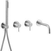 Смеситель для ванны Cisal Xion XI001101D1 Нержавеющая сталь — фото 1, Смеситель для ванны