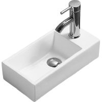 Раковина CeramaLux 40 9048DL Белая — фото 1, Мини-раковины