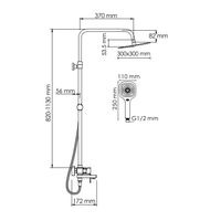 Товар: A177.118.065.010.CH Душевой комплект со смесителем - фото 3 A177.118.065.010.CH Душевой комплект со смесителем — фото 3, Душевые системы
