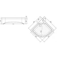 Акриловый поддон для душа Radomir 80x80x31 Белый арт-1-11-0-0-0-179 — фото 3, Акриловые душевые поддоны