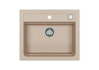 Мойка для кухни ALVEUS GRANITAL ATROX 30 TERRA - G22 590 X 500 1X в комплекте с сифоном 1132823, — фото 1, Кухонные мойки