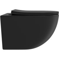 Унитаз Aqueduto Ovo OVO0140 подвесной Черный матовый с сиденьем Микролифт — фото 11, Унитазы