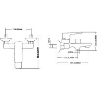 Смеситель для ванны Melodia della vita Etude Хром арт-MDV30040 — фото 4, Смеситель для ванны