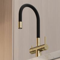 Товар: Смеситель для кухни Sancos Lucia SC4004BG Золото брашированное Черный - фото 5 Смеситель для кухни Sancos Lucia SC4004BG Золото брашированное Черный — фото 5, Смесители для кухни