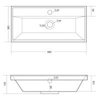 Раковина Madera Classica Slim 80 4627173210898 Белая — фото 5, Раковины встраиваемые сверху