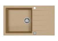 Мойка для кухни ALVEUS GRANITAL CADIT 40 BEIGE - G55 860 X 500 1X в комплекте с сифоном 1132823, — фото 1, Кухонные мойки