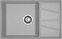 GRANFEST Мойка VERTEX 780L 1-чаша+крыл 780*500мм серый арт.GF- — фото 2, Кухонные мойки