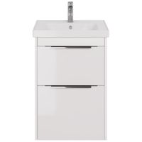 Товар: Тумба PRIME, 60 см, подвесная/напольная, 2 ящика, белый глянец - фото 9 Тумба PRIME, 60 см, подвесная/напольная, 2 ящика, белый глянец — фото 9, Тумбы под раковину