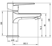 Смеситель "Budapest" д/рак, арт. BT26 — фото 2, Смесители для раковины