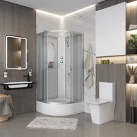 Душевая кабина Niagara Classic NG-3301-14BK (90х90х200) средний поддон(26см),стекло матовое,4 места — фото 3, Душевые кабины