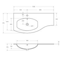Раковина из искусственного мрамора CEZARES Bianco арт-50153 — фото 3, Раковины встраиваемые сверху