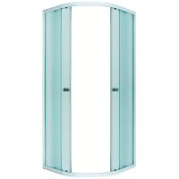 Душевой уголок 1MarKa Bella 90x90 04ппд9090бнаш профиль Белый стекло рифленое — фото 1, Душевые уголки четверть круга