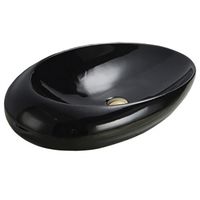 Раковина CeramaLux 69 78456 Черная — фото 1, Раковины накладные