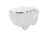 Унитаз подвесной с функцией биде безободковый фарфоровый AQUATEK ДИВА AQ2012B-00 510*350*360 мм, гор — фото 1, Подвесные унитазы