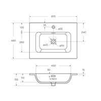 Товар: Керамическая раковина CEZARES CZR-8073-60 - фото 4 Керамическая раковина CEZARES CZR-8073-60 — фото 4, Раковины