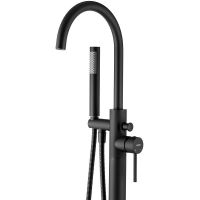 Товар: Смеситель для ванны Swedbe Spira 4000B Черный матовый - фото 4 Смеситель для ванны Swedbe Spira 4000B Черный матовый — фото 4, Смесители напольные