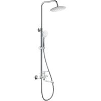 Товар: Душевая система Haiba HB24557-8 Белый Хром - фото 1 Душевая система Haiba HB24557-8 Белый Хром — фото 1, Душевые системы