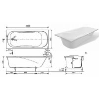 Ванна из искусственного камня Creto Nova 180x80 23-1111 без гидромассажа — фото 5, Ванны