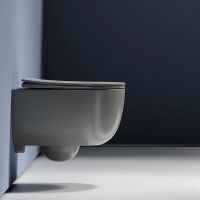 Унитаз Ceramicanova Modena Rimless CN6063MH подвесной Антрацит матовый с сиденьем Микролифт — фото 20, Подвесные унитазы