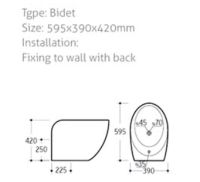 Биде Laguraty OK-0003C Белое — фото 2, Биде напольные