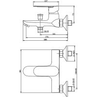 Товар: Смеситель для ванны Agger Splendid A0910000 Хром - фото 5 Смеситель для ванны Agger Splendid A0910000 Хром — фото 5, Смеситель для ванны