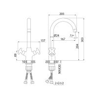 Товар: Смеситель для кухни Iddis Acros ACRSB00i05 Хром - фото 2 Смеситель для кухни Iddis Acros ACRSB00i05 Хром — фото 2, Смесители для кухни