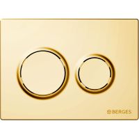 Клавиша смыва Berges Novum O9 040069 Золото глянцевое — фото 1, Кнопки смыва