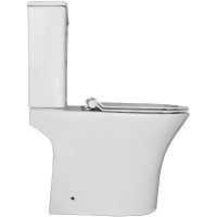 Унитаз компакт Azario Fretta Round AZ-1217+AZ-1216 с бачком и сиденьем Микролифт — фото 4, Напольные унитазы