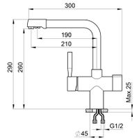 Товар: Смеситель для кухни Point PN3104B черный - фото 2 Смеситель для кухни Point PN3104B черный — фото 2, Смесители для кухни