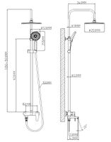 Душевая система со смесителем "St-Petersburg", арт. ST225SPb, ESKO — фото 2, Душевые системы
