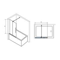 Шторка на ванну 100*150 RGW SC-47 Хром/Прозрачное/6 мм — фото 3, Шторки для ванной раздвижные