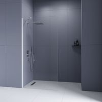 Товар: Душевая перегородка INRAIN MONT-110 / 100х195 / Белый / Прозрачное / 8 мм - фото 4 Душевая перегородка INRAIN MONT-110 / 100х195 / Белый / Прозрачное / 8 мм — фото 4, Душевые перегородки