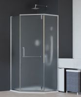 Душевой уголок INRAIN MIT-084 / 100х100х195 / Трапеция / Хром / Матовое / 8 мм — фото 1, Диспенсеры бумажных полотенец