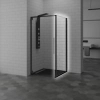 Боковая панель  80*200 RGW Z-02-B Чёрный/Прозрачное/6 мм (SV-02-B) — фото 1, Боковые стенки