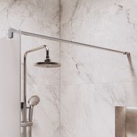 Душевая перегородка INRAIN MONT-002 / 100х195 / Хром / Матовое / 6 мм — фото 3, Душевые перегородки